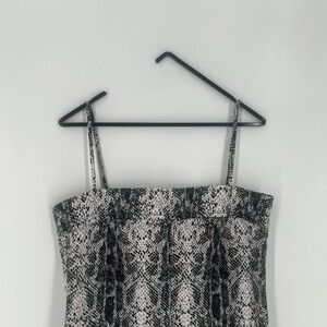 Vintage 90’s Eye Candy Snakeskin Python Square Chest Neckline Mini Dress